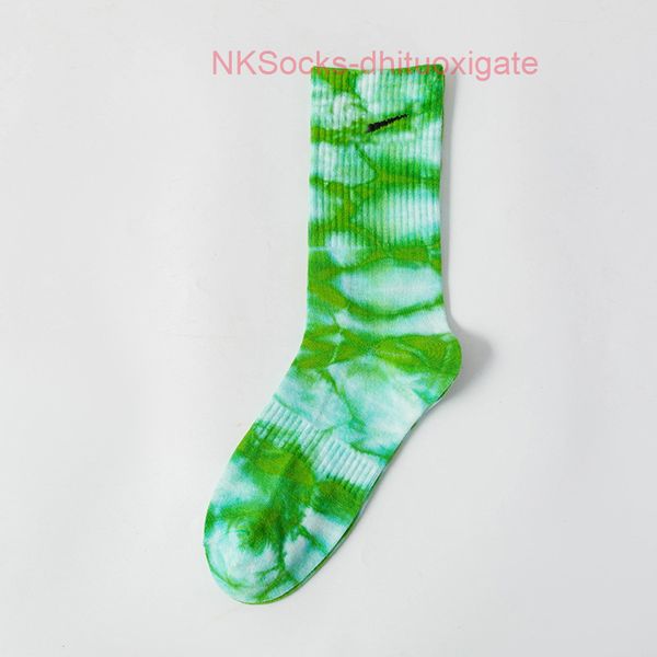

fashion men's classic tie dyed socks hook brand men women long cotton sports high candy colour middle tube moisture absorption sock lux, Black