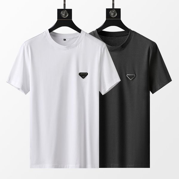 

famous men's t-shirts designer t shirt tees stylist casual letter print round neck short sleeve black white blue fashion spring summer, White;black