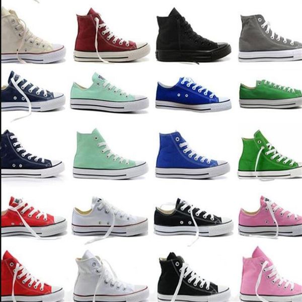 

big size 3546 canvas skateboard shoes big kids boys girls mens womens high low classic skate casual running sneaker319b, Black;red