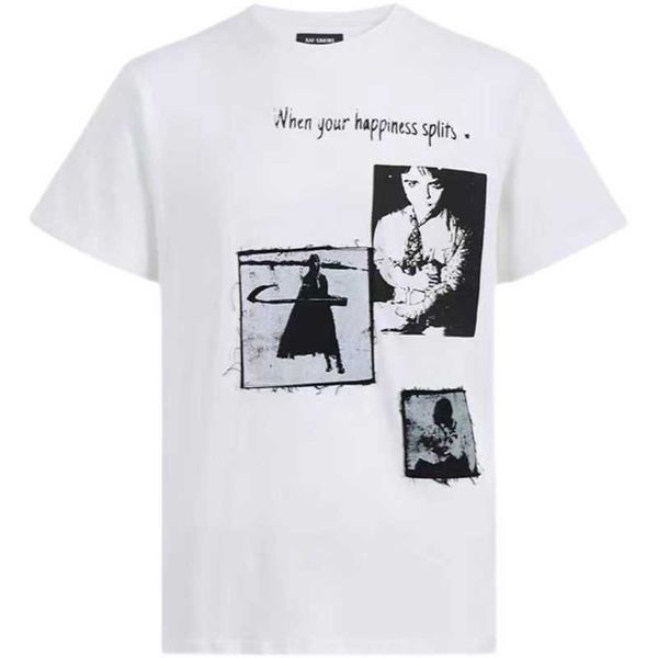 

men's t-shirts [spot]raf simons 04ss tee patch short sleeve punk style independent portrait print versatile short, White;black