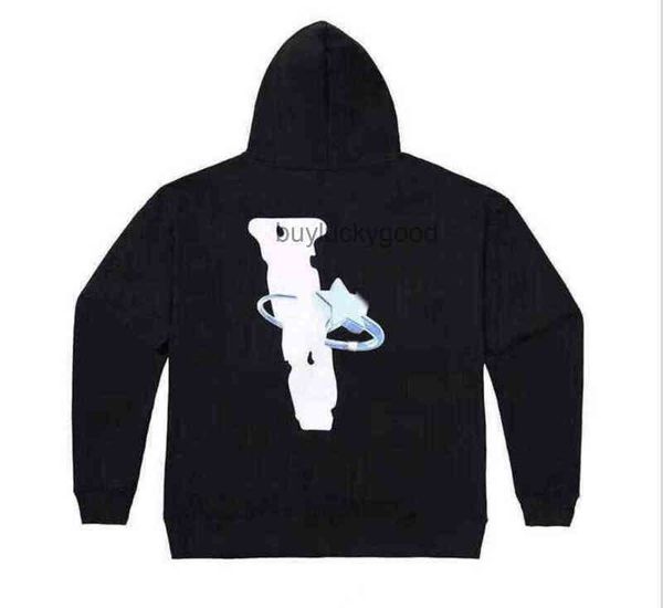 

fashion big v mens sweatshirts brands vlones hoodies womens streetwear pullover loose lovers clothing hoodie#s-xl supi, Black