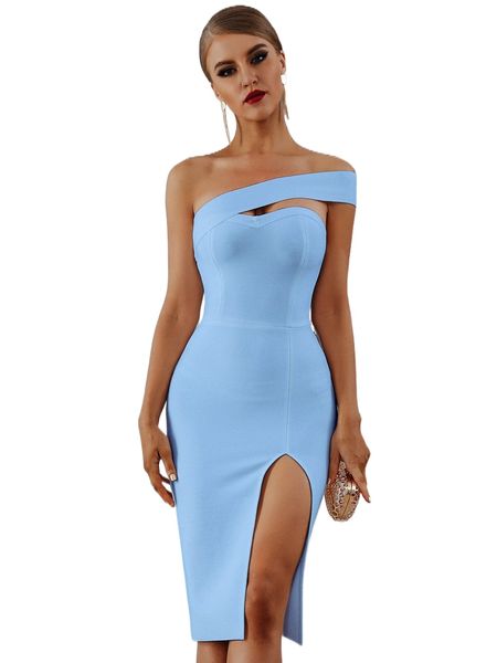 

adyce one shoulder split thigh dress b8hl#, Black;gray