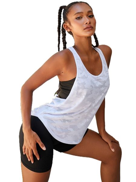 

1pc contrast tape sports tank w94r#, Gray