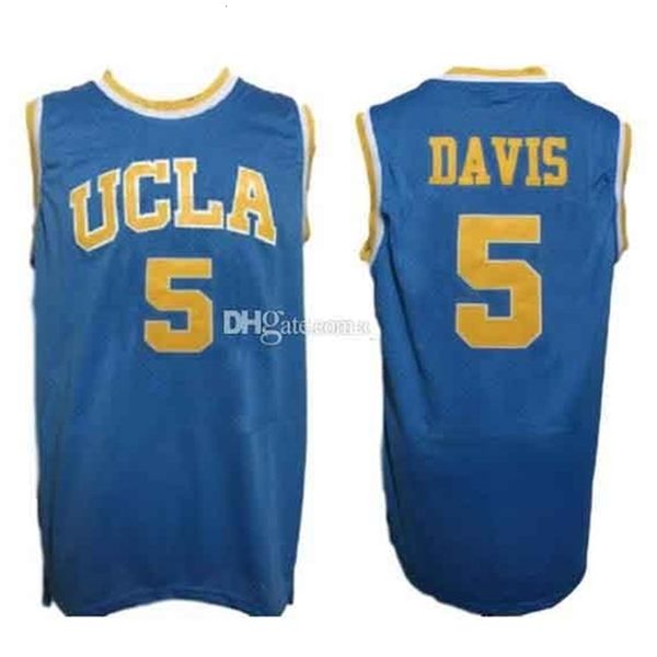 Nikivip Baron Davis #5 UCLA Bruins College Maglia da basket retrò blu da uomo cucita con nome personalizzato numero maglie