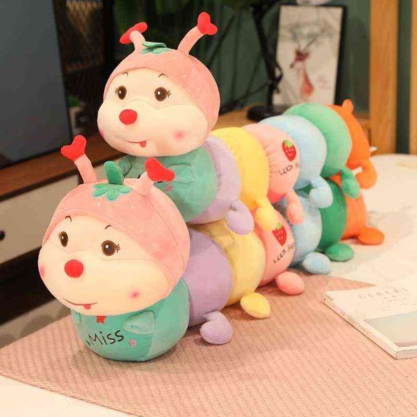 Cm Giant Colorful Cute Caterpillar Peluche Bambola con cotone PP Peluche Animale Grande Cuscino per insetti Per bambini Regali per adulti J220704