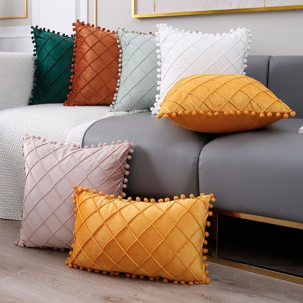 Cuscino/cuscino decorativo in vello olandese in pipicle panoratura cuscino copertina di velluto quadrato solido copertine decorative 45x45cm/30x50 cm