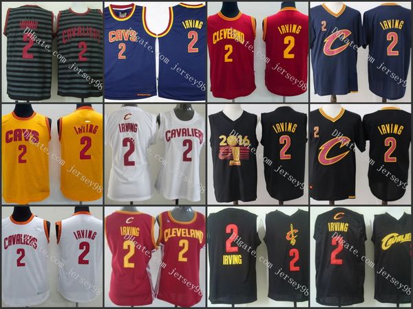 

cleveland''cavaliers''men #2''kyrie irving retro basketball''jerseys, Black