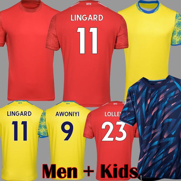

22 23 nottingham lingard third soccer jerseys johnson surridge 2022 2023 3rd forest kit home awoniyi ameobi mighten krovinovic yates footbal, Black;yellow