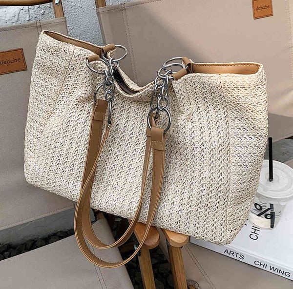 

purses summer bag women's high-capacity new niche grass woven shoulder advanced sense tote bag clearance sale