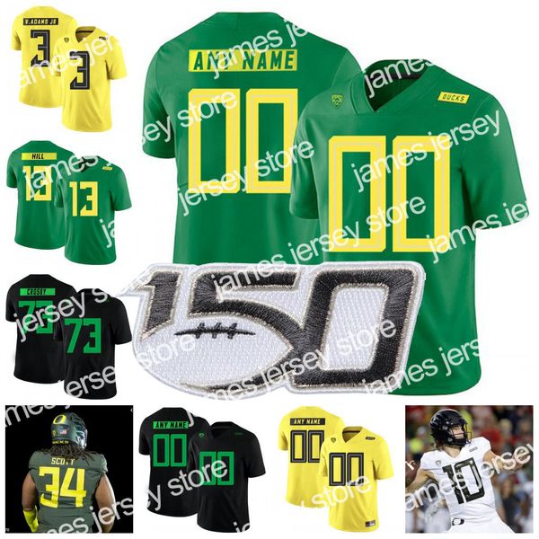 

football jerseys custom ncaa oregon ducks football jersey 10 justin herbert 7 cj verdell wright johnson iii thibodeaux mariota any name numb, Black;red