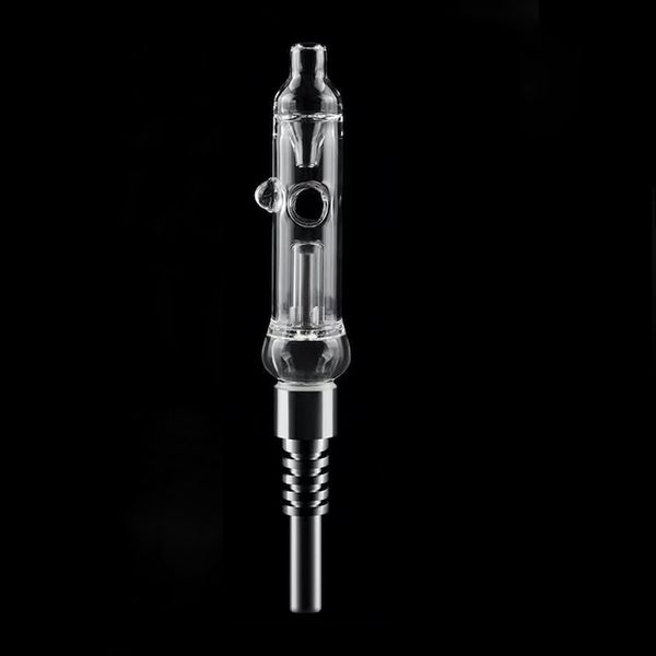 Kits de coletor de bubbler de vidro por atacado Mini Tubo de queimador de óleo com 510 Thread Titanium Tip Cerâmica Quartzo Nail