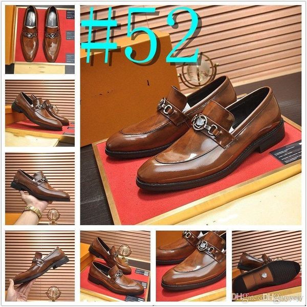 

aa 39-71style luxury designer men's business formal shoes classic leather casual slip-on shoes male dress party oxford shoe a2, Black