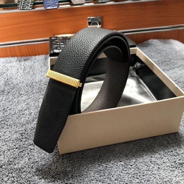 

2022 new belts men clothing accessories business belts for men big buckle fashion mens leather belts whole2840, Black;brown