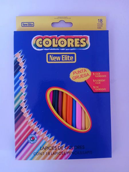 7-Zoll-Stift mit 18 Farben, einzelne 18-Verpackung, blaue Schmetterlingsbox, direkt ab Werk, hochwertiges Bleistift-Malset