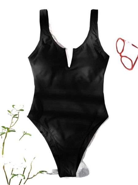 

v wired one piece swimsuit o2z9#, White;black