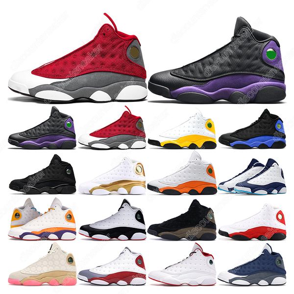 

13 mens basketball shoes 13s university gold court purple red flint hyper royal black cat bred women trainer sport