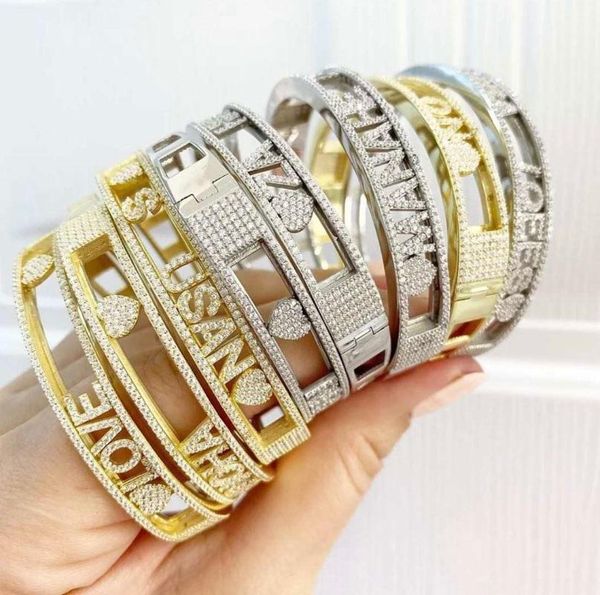Colares de pingentes jóias personalizadas 26 Letras iniciais do alfabeto pulseiras pulseiras movimentadas letra diy ouro nome pulglepending