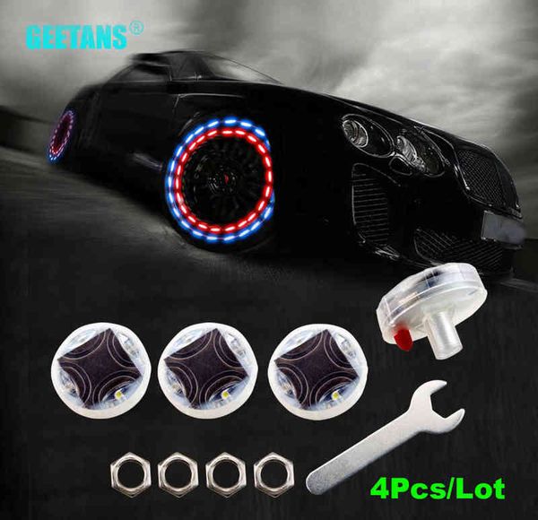 

geetans car waterproof solar energy wheel light decorative flashing colorful led tire light gas nozzle cap motion sensors cf y220708
