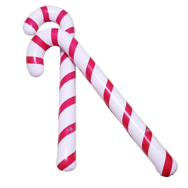 Decorações de Natal PVC Canes de muleta inflável PVC Balão Balão Santa Pedra Merry Decoration Xmas Ornamentschristmas