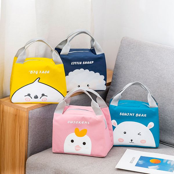 

new cute cartoon bags thermal insulation thick aluminum foil students to bring rice carry-on lunch bag fresh picnic bag