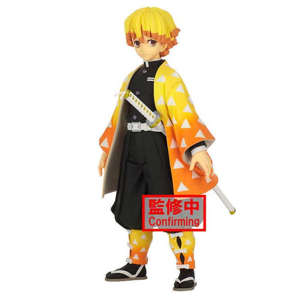 

huiya01 pre-sale demon slayer agatsuma zenitsu japanese anime figure peripheral model toy 24cm hand-made model decoration doll toy gift g091