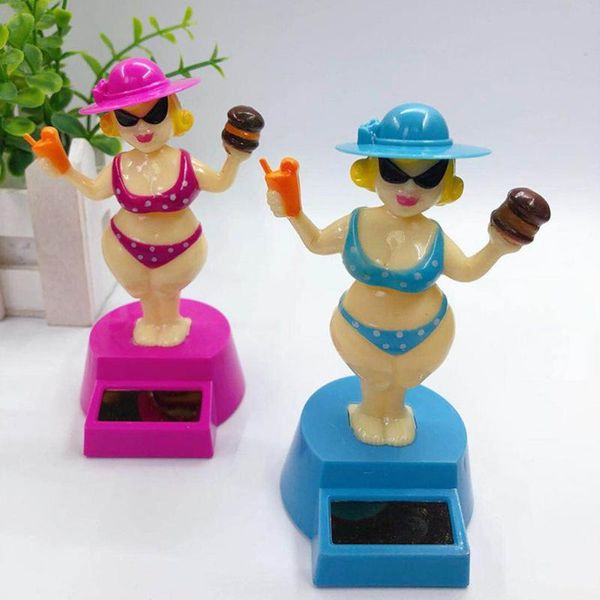 Decorações de interiores Dança movida a energia estatueta de brinquedos balançando a cabeça de bobble Figura Toys Art estátua Dissipando fadiga sem bateria req