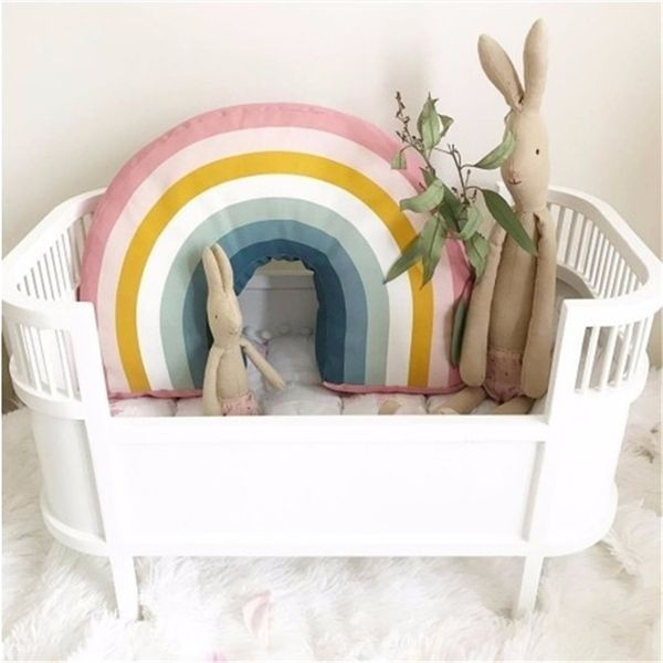 

nordic rainbow pillow kids rainbow toys soft decorative stuffed cushion cartoon baby pillow decorate nursery room decor lj201208