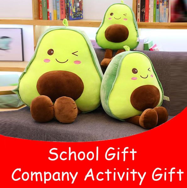 

wholesale 30cm avocado plush toys cute pillowcushion kawaii fruit stuffed doll toy for children throw pillow birthday gift school company ev