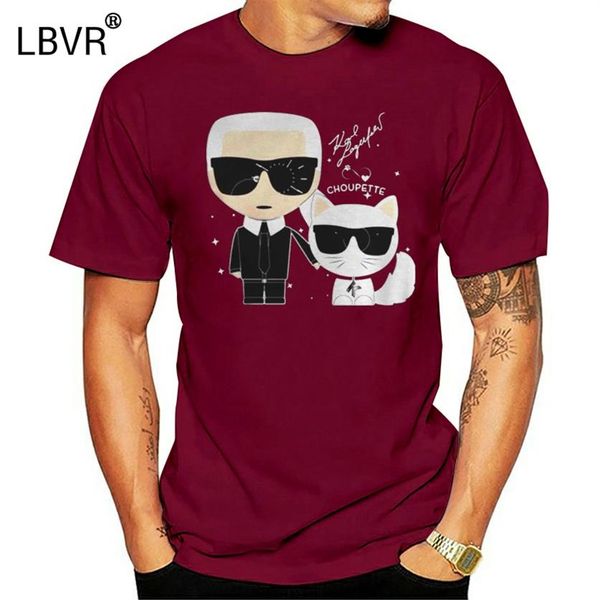 

harajuku streetwear shirt menand white cat choupette ikonik t-shirt306w, White;black