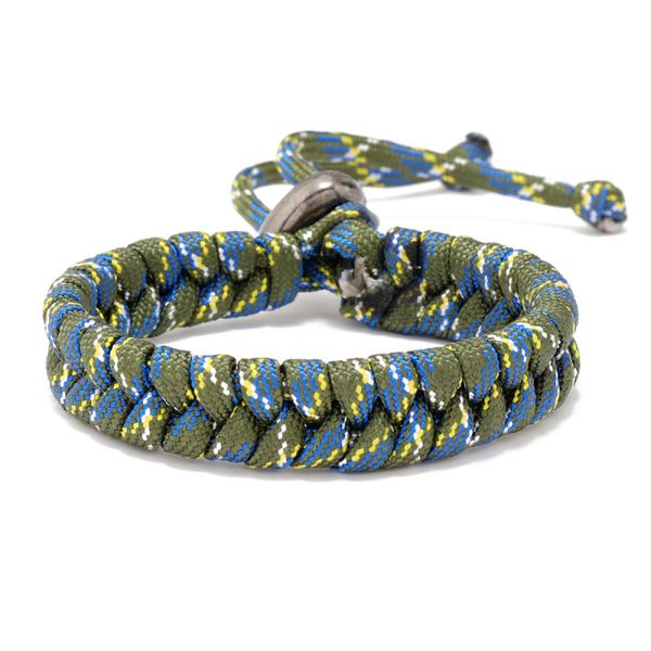 Bracciale a maglie in paracord intrecciato fatto a mano per regalo sportivo da uomo e donna