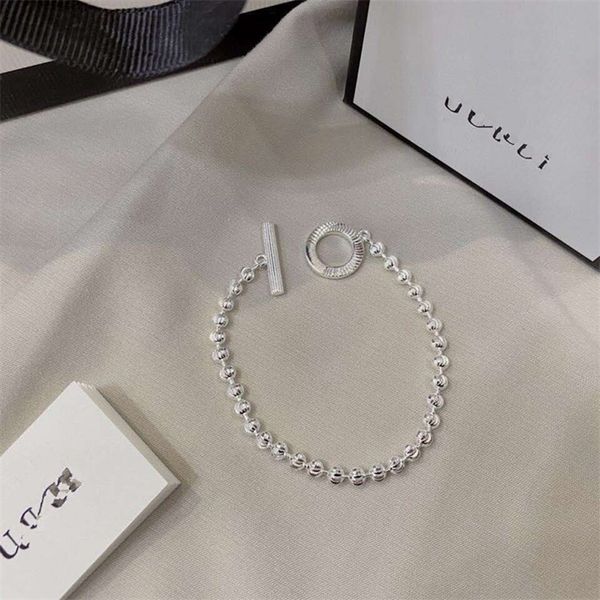 

14% off jewelry the new zhigujia new 925 silver beads carved chain lovers bracelet lock cool wind, Black