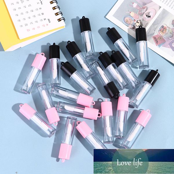 10 pz 0.8 ML FAI DA TE Bottiglia di Rossetto Vuota Lip Gloss Tubo Balsamo per le labbra Tubo Contenitore Con Tappo Trasparente Nero Bianco Contenitore Cosmetico campione