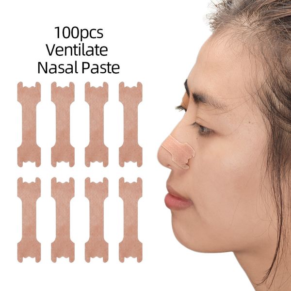 Strisce nasali anti russamento da 100 pezzi per respirare nel modo giusto Aiuta a smettere di russare Patch nasale Aiuta a respirare meglio