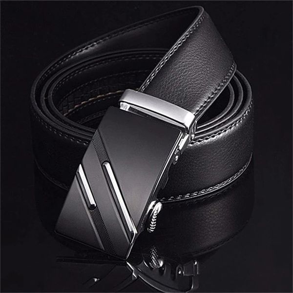 

lfmbfamous brand belt men genuine luxury leather belts for menstrap male metal automatic buckle 220629, Black;brown
