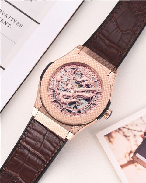 

specially designed dial luxury men's and women's outdoor sports watch, diving black strap surface automatic mechanical waterproof, Slivery;brown