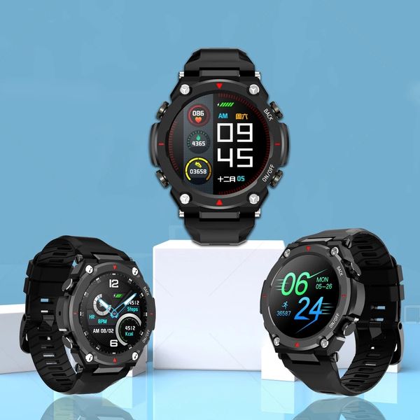 Smart Watch 1.32 polegadas Homens Ao Ar Livre Sports Music Smartwatch Frequência Heart Pressão de Oxigênio Monitor de Oxigênio Rastreador de Fitness Android e iOS