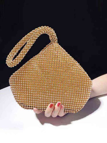 

luxury designer rhinestone diamond dinner clutch bag women bling banquet evening ladies handbag and wallet for wedding party 220516