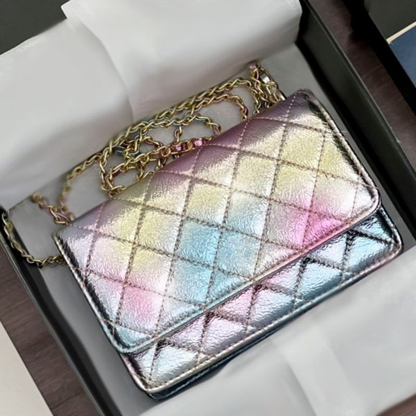 

new ladies luxury shiny designer bags colorful multicolor genuine leather flap mini shoulder bag classic timeless diamond quilting crossbody