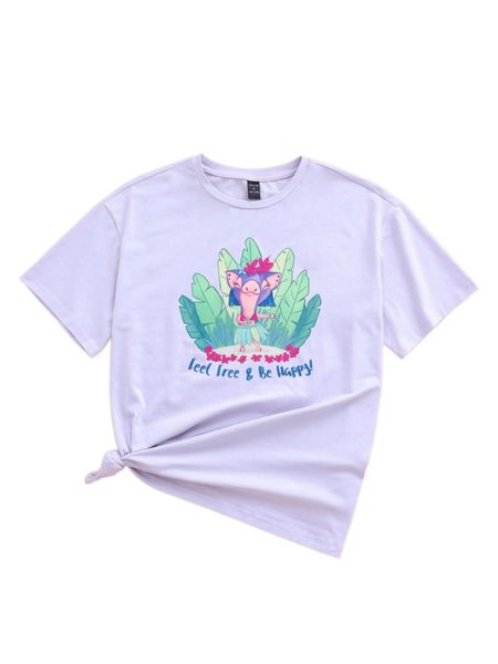 

x n2m norella monsalve slogan & cartoon graphic tee n7td#, White