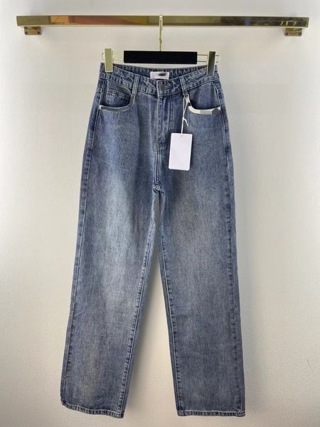 

designer loose jeans 2022 autumn winter fashion panelled brand same style pants luxury women's jeans 0817-06, Blue