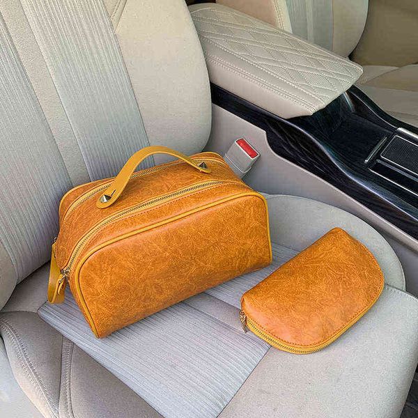 Sacos de cosméticos de marca de luxo Casos de designer Mulheres bolsas de maquiagem penduradas bolsa de lavagem de banheiro bolsa de higieness de viagem multifuncional 220704