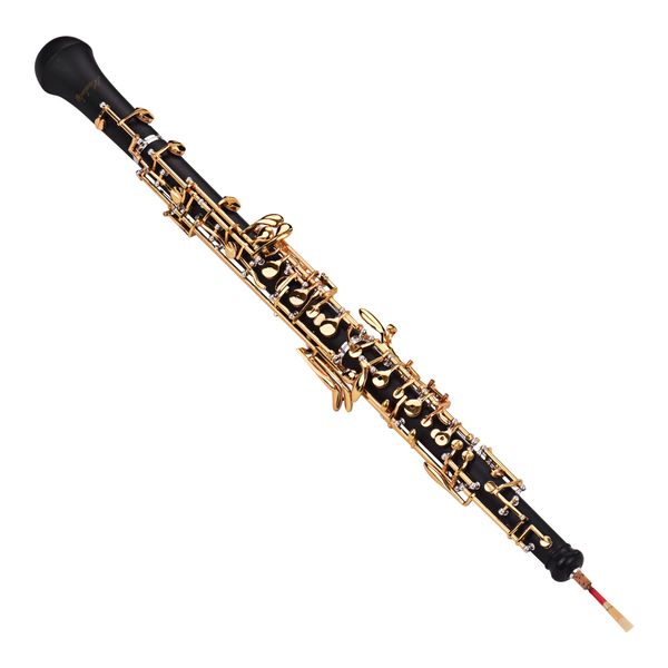 Strumento a fiato semiautomatico per oboe professionale con chiave C con custodia in pelle per guanti per oboe