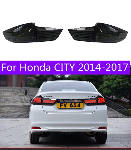 

car styling rear parking lights for honda city taillights led drl running lamp fog angel eyes tail light assembly 2014-17