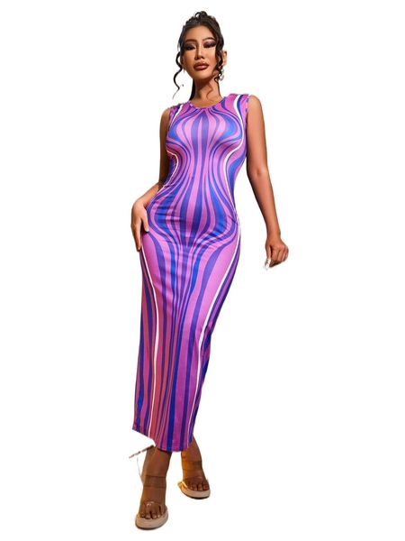 

sxy allover print bodycon dress u9cs#, Black;gray