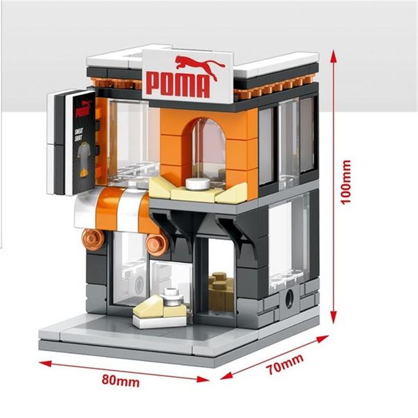 

sembo mini street store building blocks cute micro shops model bag tea wrist watch shop educational kids toys bricks children gift2499
