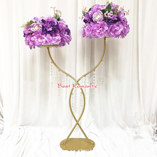 Trompete metal ferro flor stand party decoration Centro principal decora￧￣o de mesa ornament DIY