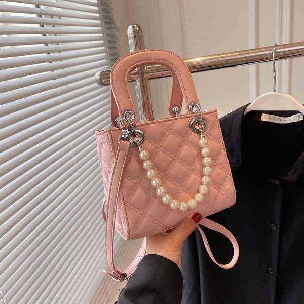 

small bag pearl diamond lattice embroidered thread single shoulder fashion messenger women's wholesale western style ladies designer ba