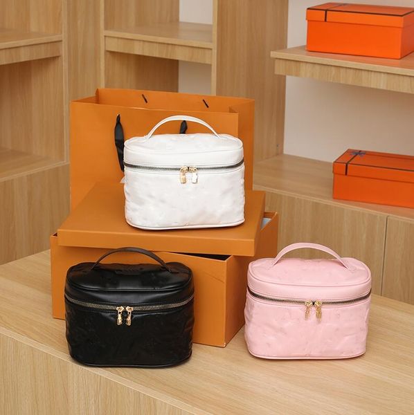 

cosmetic bag pu make up organizer bags with handle travel waterproof toiletry storage pouch beauty cases box