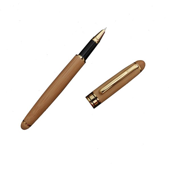 Logotipo promocional da gravura do laser da pena do laser pode ser personalizado caneta neutra do shell de bambu e da cor de madeira