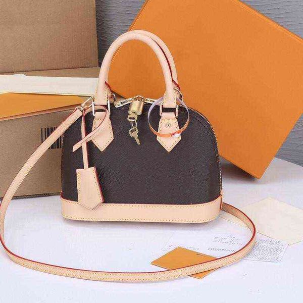

alma bb pm shell bags women leather handbags flower embossed shoulders with lock designer handbag crossbody purse tote bag rkdv